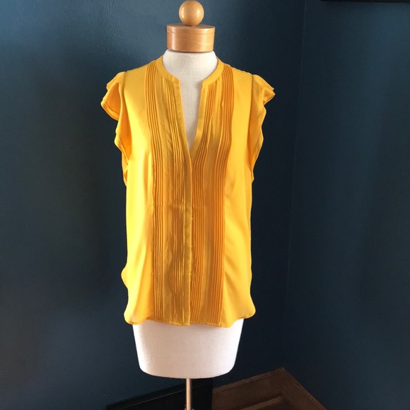 H&M Tops - H&M goldenrod flutter sleeve blouse